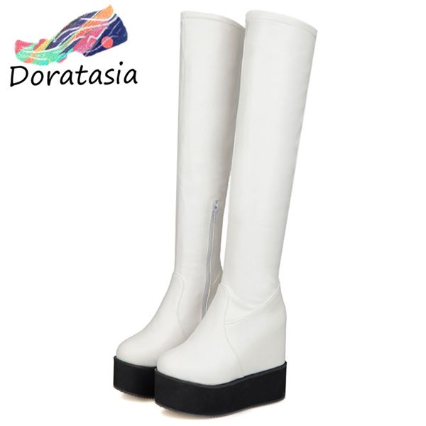 doratasia plus size 33-44 height increasing knee high boots women 2019 winter high platform boots ladies heel shoes woman, Black
doratasia plus size 33-44 height increasing knee high boots women 2019 winter high platform boots ladies heel shoes woman, Black