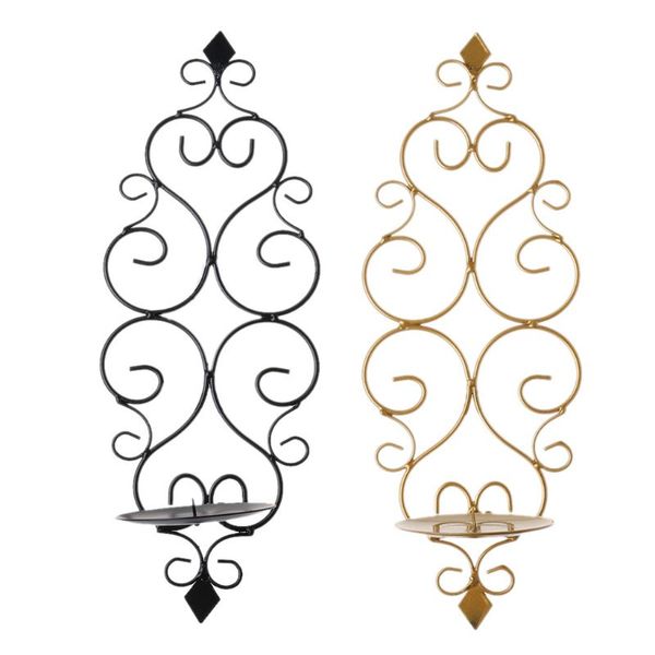 metal candle holder candlestick wall mounted sconce wedding party home decor