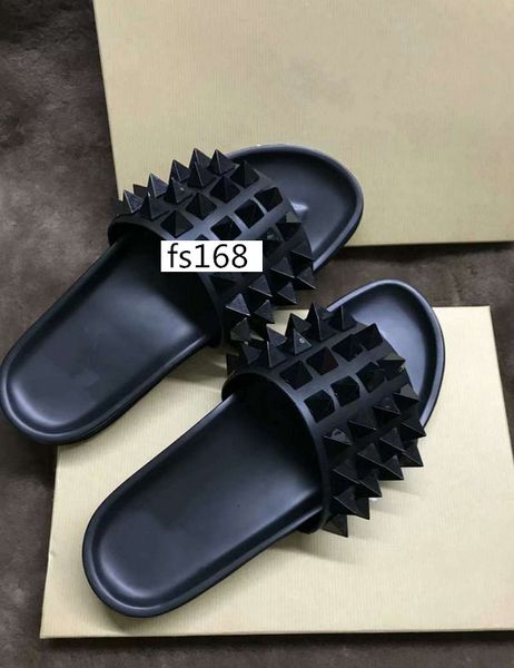 donna willow nail slippers designer luxury red bottoms shoes men rivet spikes flat slipperswith boxs, Black
donna willow nail slippers designer luxury red bottoms shoes men rivet spikes flat slipperswith boxs, Black