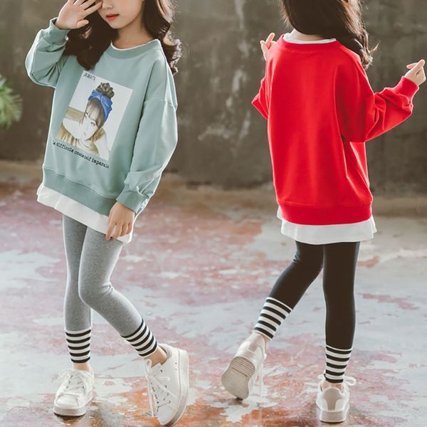 новая осень девушка с длинным рукавом мультфильм pattern поддельные 2 шт футболка блуза + полосатые брюки брюки повседневные наряды набор 3, White
новая осень девушка с длинным рукавом мультфильм pattern поддельные 2 шт футболка блуза + полосатые брюки брюки повседневные наряды набор 3, White