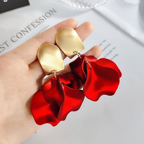 new arrival statement red petal flower big earrings for women vintage jewelry matte gold exaggerated dangle pendientes brincos, Silver
new arrival statement red petal flower big earrings for women vintage jewelry matte gold exaggerated dangle pendientes brincos, Silver