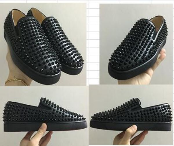 2017 new wholesale low cut suede spiked toe casual flats red bottom luxury shoes for men and women party designer sneakers size:36-47, Black
2017 new wholesale low cut suede spiked toe casual flats red bottom luxury shoes for men and women party designer sneakers size:36-47, Black