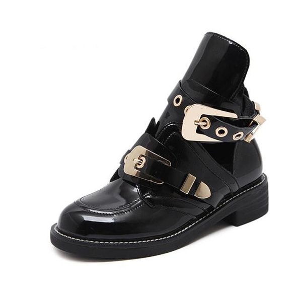 european famous brand woman boots buckle strap boots cut out ankle boot for woman metal buckle open martin boats british style, Black
european famous brand woman boots buckle strap boots cut out ankle boot for woman metal buckle open martin boats british style, Black