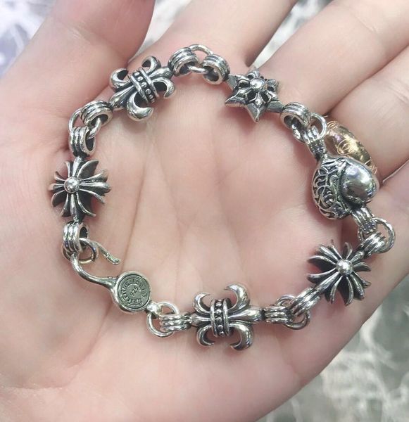 925 sterling silver cross designer bracelets bangles design mens and womens party wedding lovers gift luxury hip hop jewelry with box, Black
925 sterling silver cross designer bracelets bangles design mens and womens party wedding lovers gift luxury hip hop jewelry with box, Black