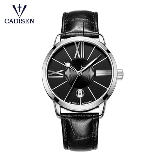 cadisen 2019 new men's mechanical watch leather automatic watch business casual waterproof calendar luminous, Slivery;brown
cadisen 2019 new men's mechanical watch leather automatic watch business casual waterproof calendar luminous, Slivery;brown