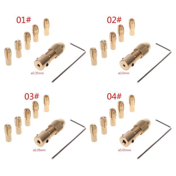 7pcs 2/2.35/4.05/5.05mm electric motor shaft mini chuck fixture clamp 0.5-3.0mm small to drill bit micro chuck fixing device
7pcs 2/2.35/4.05/5.05mm electric motor shaft mini chuck fixture clamp 0.5-3.0mm small to drill bit micro chuck fixing device
