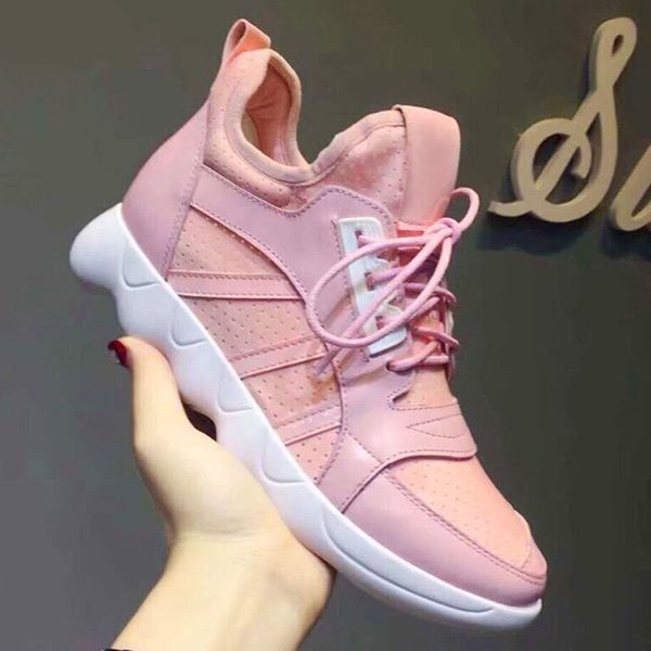 europe and america new lace-up women's shoes leather elastic fabric authentic leisure inside increased wavy thick-soled female sports s, Black
europe and america new lace-up women's shoes leather elastic fabric authentic leisure inside increased wavy thick-soled female sports s, Black