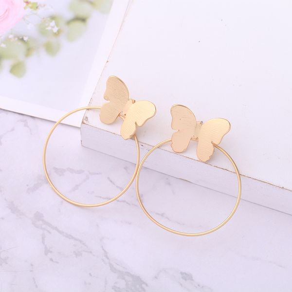 minimalism gold color alloy circle cute insect butterfly hoop earrings for women gifts fashion jewelry wholesale ing, Golden;silver
minimalism gold color alloy circle cute insect butterfly hoop earrings for women gifts fashion jewelry wholesale ing, Golden;silver