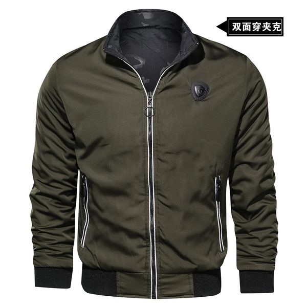 tough guy coat men's autumn and winter reversible jacket men's europe and america casual trend men coat baseball top, Black;brown
tough guy coat men's autumn and winter reversible jacket men's europe and america casual trend men coat baseball top, Black;brown