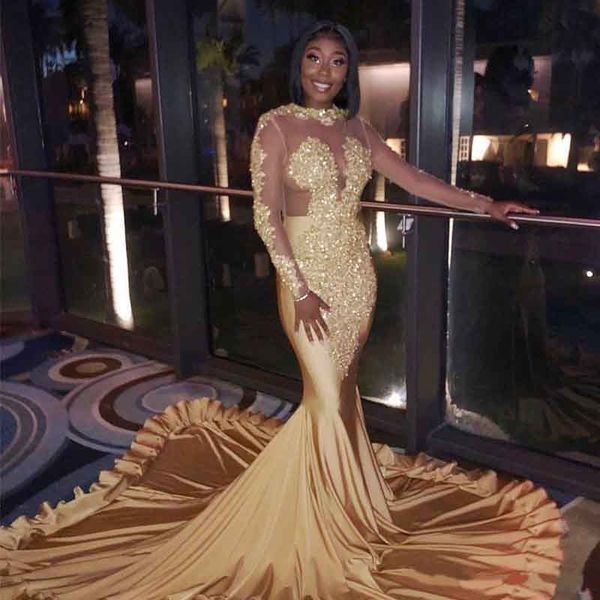 gold champagne mermaid prom dresses vintage long sleeve high neck beads appliques long vestidos prom evening gowns plus size, Black
gold champagne mermaid prom dresses vintage long sleeve high neck beads appliques long vestidos prom evening gowns plus size, Black