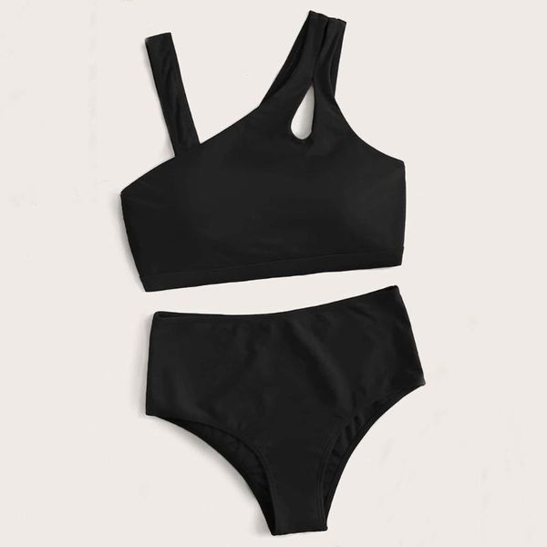 women's micro mini bikini sloping shoulder hollow out high waisted solid bikini set swimsuit bathing suit women #38
women's micro mini bikini sloping shoulder hollow out high waisted solid bikini set swimsuit bathing suit women #38