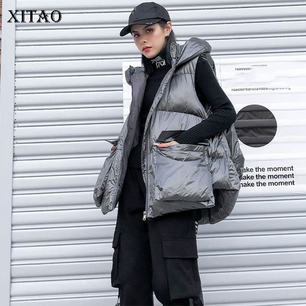 xitao plus size irregular pocket vest women clothes 2019 fashion loose hooded collar sleeveless thick autumn winter gcc2697, Black;white
xitao plus size irregular pocket vest women clothes 2019 fashion loose hooded collar sleeveless thick autumn winter gcc2697, Black;white