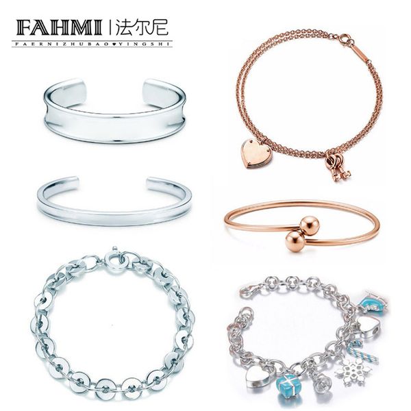 fahmi charm gift 925 sterling silver rose gold bell heart lock tif attractive elegance temperament bracelet world jewelry, Golden;silver
fahmi charm gift 925 sterling silver rose gold bell heart lock tif attractive elegance temperament bracelet world jewelry, Golden;silver