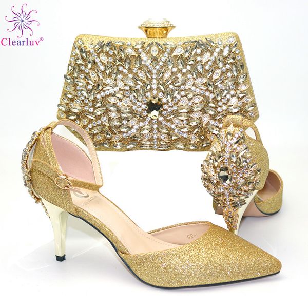 gold italian style pretty shoes and purse set for party nigeria high heeels 8cm shoes and bag set on 6colors, Black
gold italian style pretty shoes and purse set for party nigeria high heeels 8cm shoes and bag set on 6colors, Black