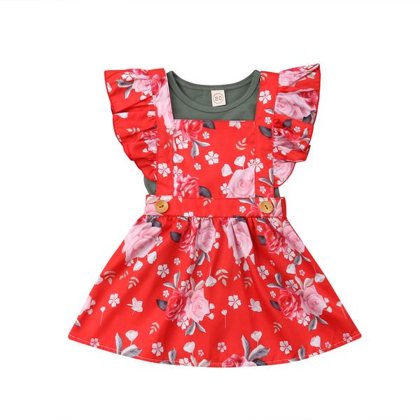 cute baby child girl clothes suit army green short-sleeved t-shirt + ruffled floral strap dress 2pcs toddler clothes, White
cute baby child girl clothes suit army green short-sleeved t-shirt + ruffled floral strap dress 2pcs toddler clothes, White