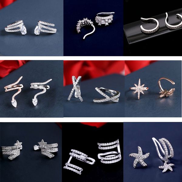 tiny charm women clip ear earring crystal star water drop ear cuff no hole cubic zirconia jewelry for women party gift, Silver
tiny charm women clip ear earring crystal star water drop ear cuff no hole cubic zirconia jewelry for women party gift, Silver