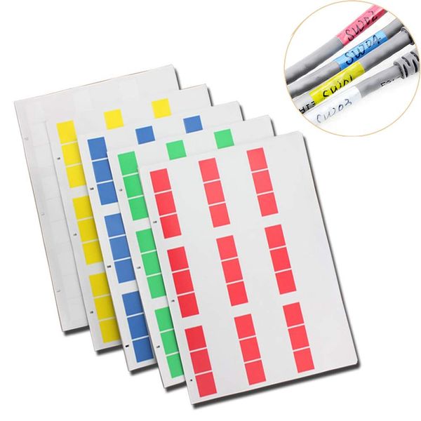 Cable Labels Stickers Wrapping Tags Markers Organizers Handwritten And Printable 10 Sheets A4 Paper