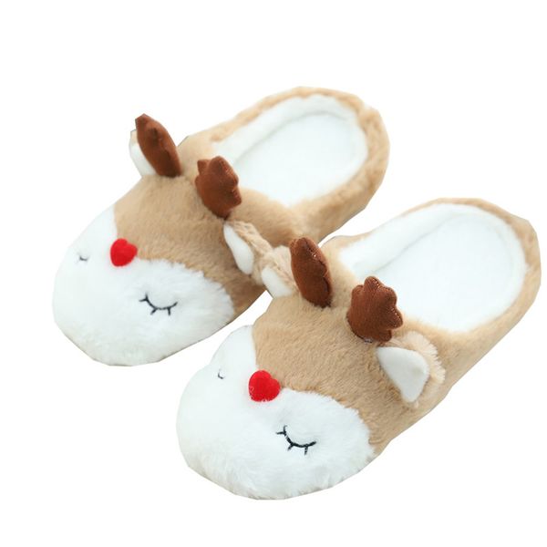 women autumn winter home cartoon animal christmas elk deer plush indoor warm slippers shoes girls gift, Black
women autumn winter home cartoon animal christmas elk deer plush indoor warm slippers shoes girls gift, Black