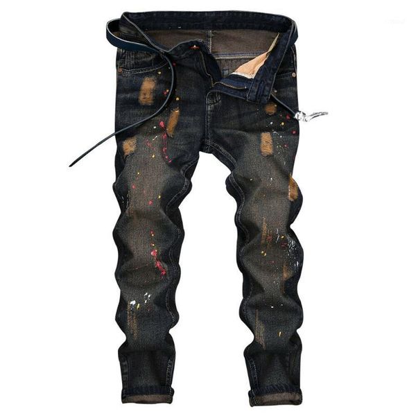 fashion men skinny denim jeans distressed ripped frayed holes destroyed pants designer slim trousers1, Blue
fashion men skinny denim jeans distressed ripped frayed holes destroyed pants designer slim trousers1, Blue