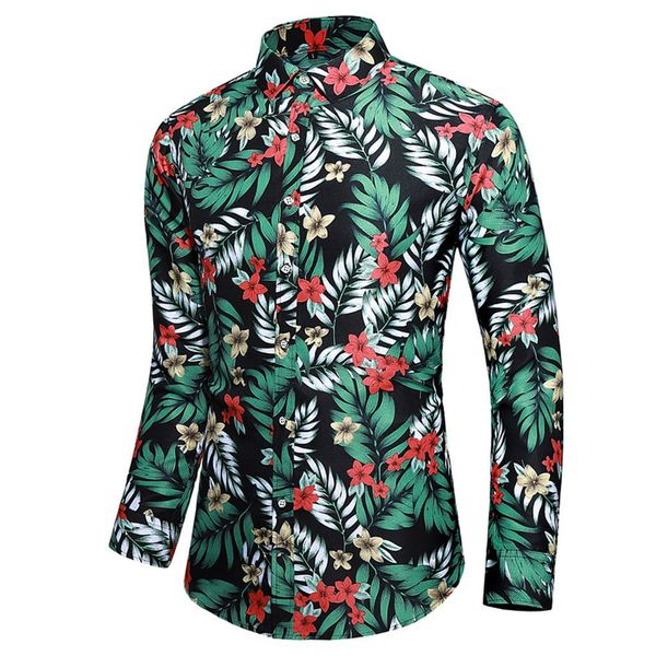 autumn men shirt casual slim fit printed button turn-down collar long sleeve hawaiian shirt blouse camisas hombre koszula, White;black
autumn men shirt casual slim fit printed button turn-down collar long sleeve hawaiian shirt blouse camisas hombre koszula, White;black
