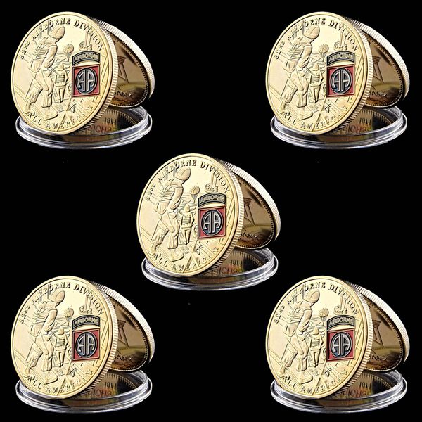 5pcs us military craft army 82nd airborne division eagle 1oz gold plated challenge coin collectible gift w/capsule
5pcs us military craft army 82nd airborne division eagle 1oz gold plated challenge coin collectible gift w/capsule