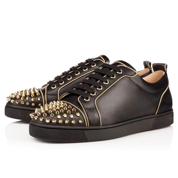 2019 designer brand studded spikes flats shoes red bottoms shoes luxury mens womens party lovers genuine leather sneakers size 36-46 c01, Black
2019 designer brand studded spikes flats shoes red bottoms shoes luxury mens womens party lovers genuine leather sneakers size 36-46 c01, Black