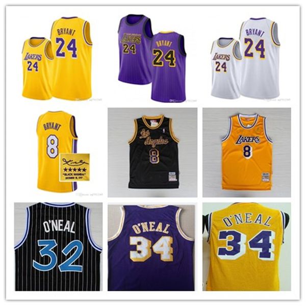 8 bryant 24 kobe 34# shaquille o neal purple yellow shaquille 32 o neal basketball stitched size s-xxl jerseys, Black;red 
8 bryant 24 kobe 34# shaquille o neal purple yellow shaquille 32 o neal basketball stitched size s-xxl jerseys, Black;red