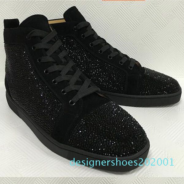 special offer 2018 suede & black rhinestone strass red bottom shoes men women's flat red sole high-sneaker lace-up casual shoes d01
special offer 2018 suede & black rhinestone strass red bottom shoes men women's flat red sole high-sneaker lace-up casual shoes d01