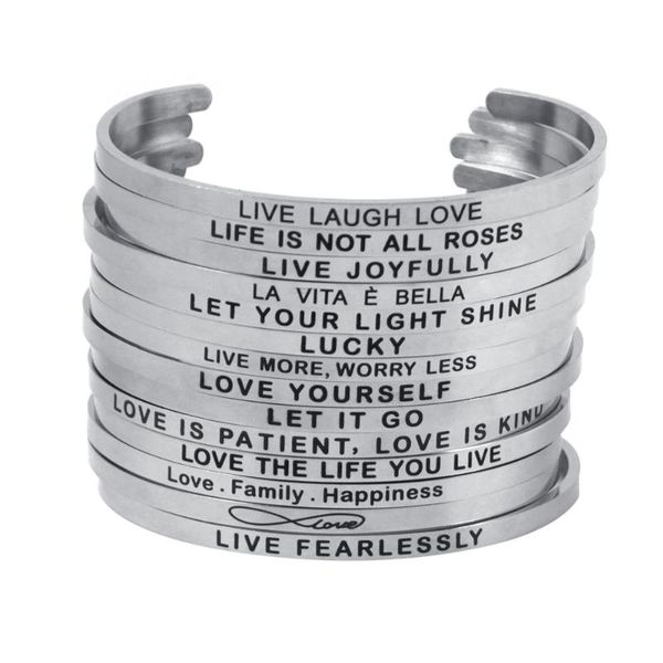 laser letter bracelet 4mm fashion stainless steel open simple men women anniversary gifts pure color glossy accessories bracelet, Black
laser letter bracelet 4mm fashion stainless steel open simple men women anniversary gifts pure color glossy accessories bracelet, Black