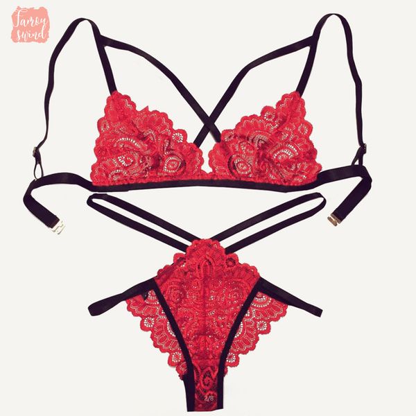 new women l bra plus up lingerie bra vest crop lingerie lingerie temptation breathable underwear 15, Red;black