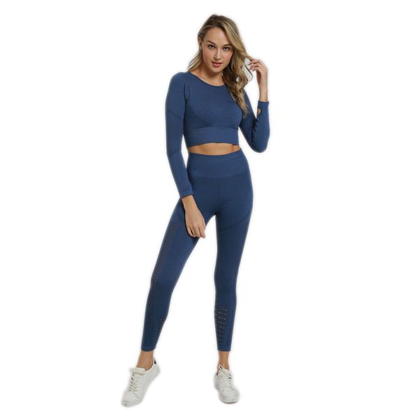 seamless women yoga set sports wear fitness clothing hollow out cropped long sleeve shirt high waist gym leggings sport suit
seamless women yoga set sports wear fitness clothing hollow out cropped long sleeve shirt high waist gym leggings sport suit
