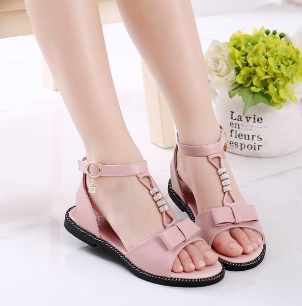 shorha 2019 new fashion kids summer shoes little girls princess sandals big children princess beading bow sandals, Black;red
shorha 2019 new fashion kids summer shoes little girls princess sandals big children princess beading bow sandals, Black;red