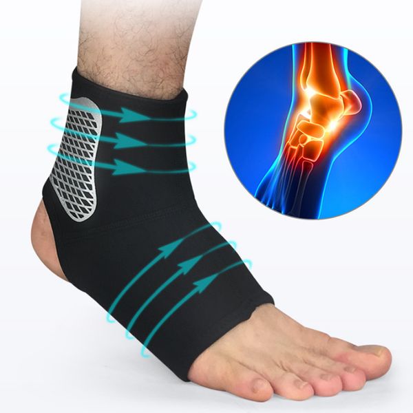 1pcs ankle support gym fitness equipment elastic ankle protector foot bandage running sports fitness anti-spinning ankle protector, Blue;black 
1pcs ankle support gym fitness equipment elastic ankle protector foot bandage running sports fitness anti-spinning ankle protector, Blue;black