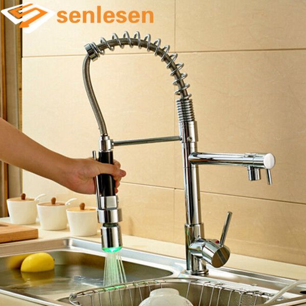wholesale and retail luxury chrome brass kitchen faucet led spout swivel sprayer vessel sink mixer tap single handle
wholesale and retail luxury chrome brass kitchen faucet led spout swivel sprayer vessel sink mixer tap single handle