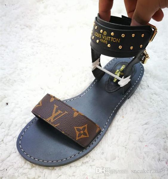 with box summer branded women leather nomad sandals striking gladiator style designer lady strap buckle open toe canvas sandals, Black
with box summer branded women leather nomad sandals striking gladiator style designer lady strap buckle open toe canvas sandals, Black