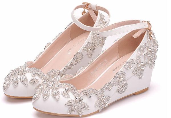 women's shoes in spring and autumn slope heel round head water drill@qwer332, Black
women's shoes in spring and autumn slope heel round head water drill@qwer332, Black