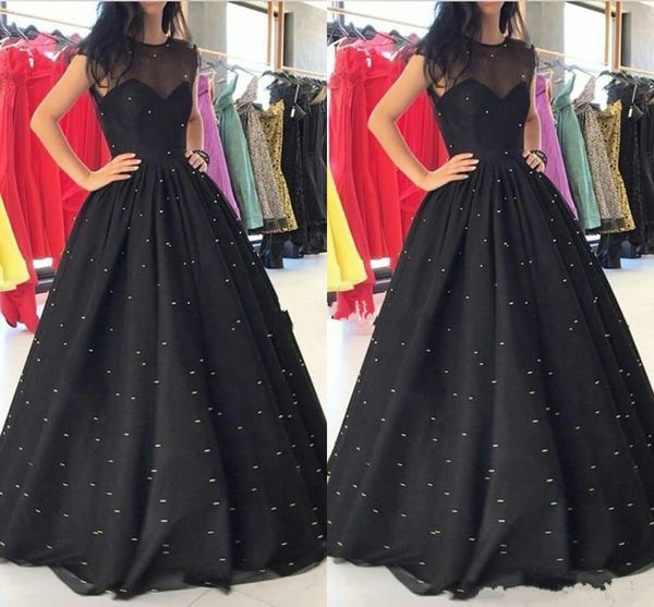 2019 black illusion jewel neck long evening dresses ball gowns with beads sleeveless prom occasion dresses custom made robe de soiree, Black;red
2019 black illusion jewel neck long evening dresses ball gowns with beads sleeveless prom occasion dresses custom made robe de soiree, Black;red
