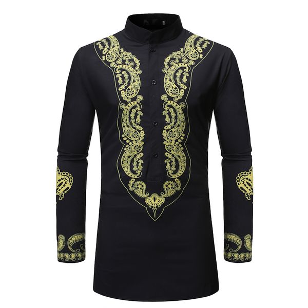 men's national wind long-sleeved printed shirt, men's long paragraph middle east stlye slim fit shirt, White;black
men's national wind long-sleeved printed shirt, men's long paragraph middle east stlye slim fit shirt, White;black