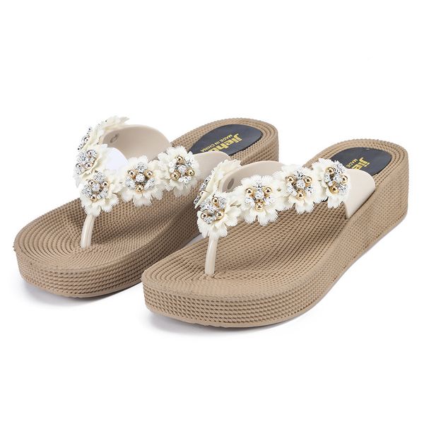 women's breathable lightweight beading sandals thick bottoms wearable flower flip flops sandals female flat shoes casual sapatos, Black
women's breathable lightweight beading sandals thick bottoms wearable flower flip flops sandals female flat shoes casual sapatos, Black
