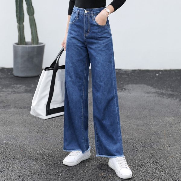 women wide leg loose denim blue jeans pant female long trousers high waist chic female pants mom jeans korean style stretch
women wide leg loose denim blue jeans pant female long trousers high waist chic female pants mom jeans korean style stretch