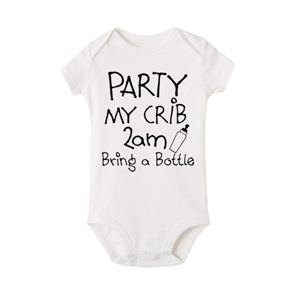 party my crib 2am funny toddler infant baby bodysuit playsuit short sleeved loose boy girl jumpsuit summer baby clothes, White
party my crib 2am funny toddler infant baby bodysuit playsuit short sleeved loose boy girl jumpsuit summer baby clothes, White