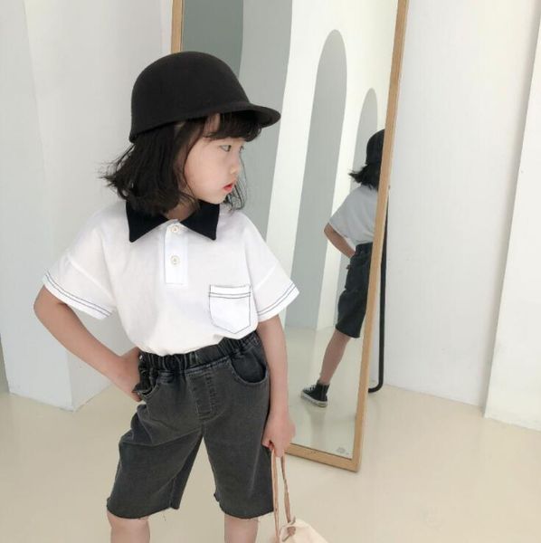 2020 new style boys girls patchwork shirt summer cotton fashion kids 1-6t qh589, White;black
2020 new style boys girls patchwork shirt summer cotton fashion kids 1-6t qh589, White;black