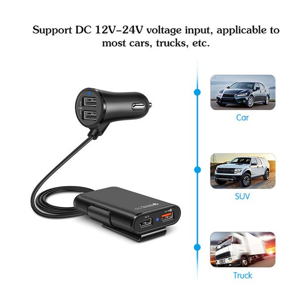 быстрое автомобильное зарядное устройство qc3. 0 usb 4 usb-порта с удлинителем кабель зарядка заднего сиденья с зажимом удержание мобильного
быстрое автомобильное зарядное устройство qc3. 0 usb 4 usb-порта с удлинителем кабель зарядка заднего сиденья с зажимом удержание мобильного