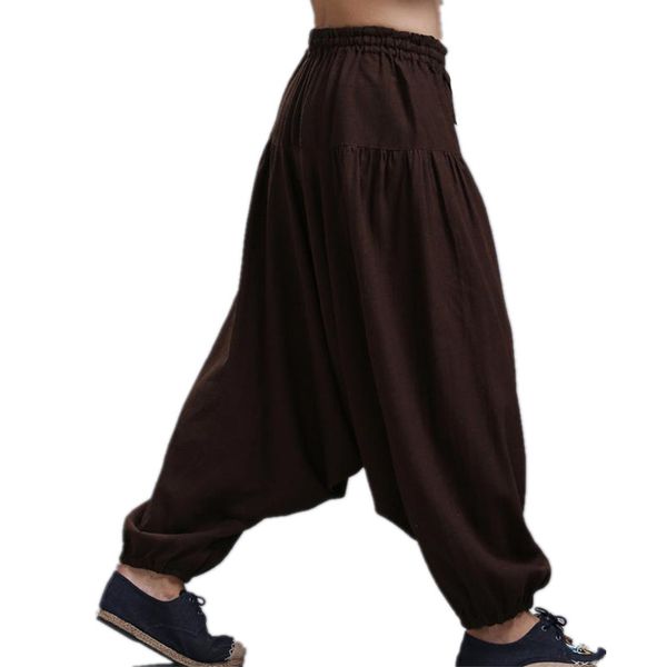men's pants cotton linen retro harem cross-pants crotch wide leg men skirt bloomers trousers plus size m-5xl, Black
men's pants cotton linen retro harem cross-pants crotch wide leg men skirt bloomers trousers plus size m-5xl, Black