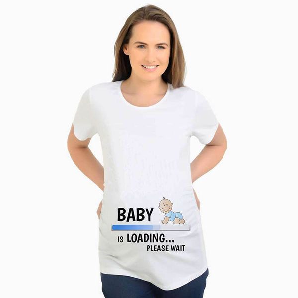 maternity clothes pregnancy blouse women pregnant t-shirt summer short sleeves print baby is loading tee clothing, White
maternity clothes pregnancy blouse women pregnant t-shirt summer short sleeves print baby is loading tee clothing, White