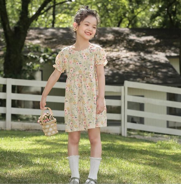 2020 new girls floral dress summer fashion girls printed dresses 2-8 years hv930, Red;yellow
2020 new girls floral dress summer fashion girls printed dresses 2-8 years hv930, Red;yellow