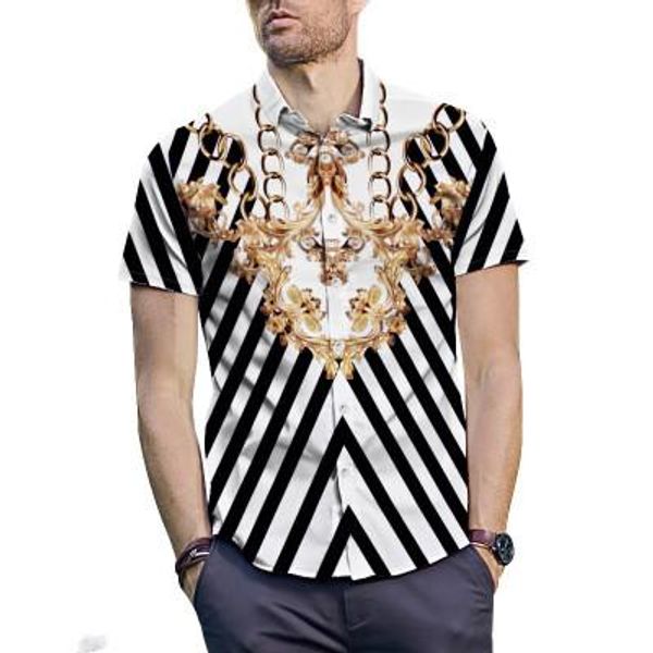 summer 2019 new men's fashion men's large sleeve stripe print shirt youth fashion shirt men's clothing sale, White;black
summer 2019 new men's fashion men's large sleeve stripe print shirt youth fashion shirt men's clothing sale, White;black