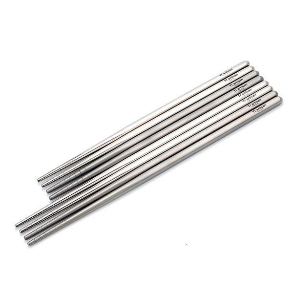 

tiartisan pure titanium square chopsticks ultralight eco-friendly hollow polished chopsticks 195/230mm length ta8205ti ta8206ti