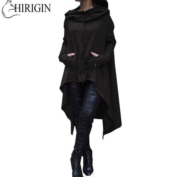 autumn women solid long sleeve asymmetric length hoodie sweatshirt pullover casual blouse jumper coat, Black;brown
autumn women solid long sleeve asymmetric length hoodie sweatshirt pullover casual blouse jumper coat, Black;brown