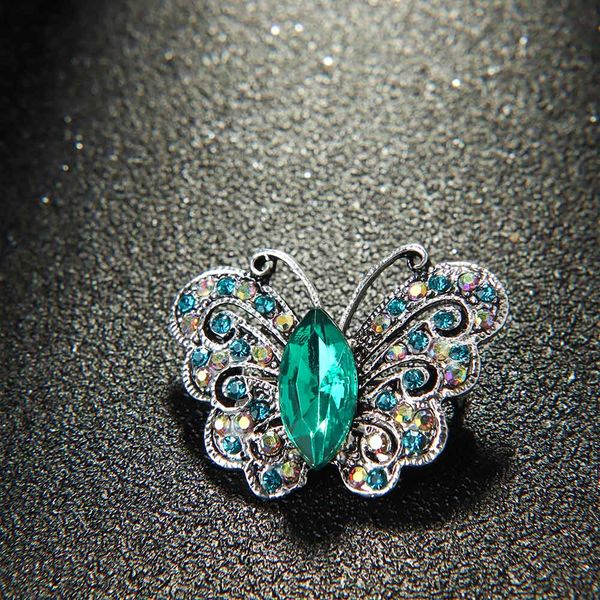 new vintage women butterfly shape metal rhinestone brooches lady delicate clothing decor party brooches pin, Gray
new vintage women butterfly shape metal rhinestone brooches lady delicate clothing decor party brooches pin, Gray